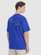 Męski t-shirt oversize z nadrukiem 4F 4FRSS25TTSHM2991 - niebieski