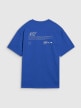 Męski t-shirt oversize z nadrukiem 4F 4FRSS25TTSHM2991 - niebieski