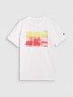 Męski t-shirt z nadrukiem 4F 4FRSS25TTSHM2995 - biały