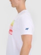 Męski t-shirt z nadrukiem 4F 4FRSS25TTSHM2995 - biały