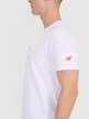 Męski t-shirt z nadrukiem 4F 4FRSS25TTSHM2996 - biały