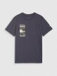 Męski t-shirt z nadrukiem 4F 4FRSS25TTSHM2997 - granatowy