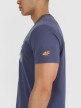 Męski t-shirt z nadrukiem 4F 4FRSS25TTSHM2998 - granatowy