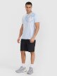 Męski t-shirt z nadrukiem 4F 4FRSS25TTSHM3002 - niebieski