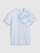 Męski t-shirt z nadrukiem 4F 4FRSS25TTSHM3002 - niebieski
