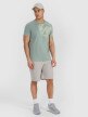 Męski t-shirt z nadrukiem 4F 4FRSS25TTSHM3002 - khaki