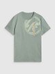 Męski t-shirt z nadrukiem 4F 4FRSS25TTSHM3002 - khaki