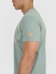 Męski t-shirt z nadrukiem 4F 4FRSS25TTSHM3002 - khaki