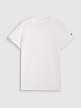 Męski t-shirt basic 4F 4FRSS25TTSHM3041 - biały