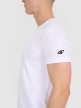 Męski t-shirt basic 4F 4FRSS25TTSHM3041 - biały