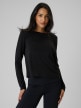 mini: Damski longsleeve bez nadruku 4F 4FRSS26TLONF673 - czarny (1)