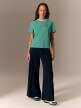 mini: Damski t-shirt w paski 4F 4FRSS26TTSHF3702 - zielony (5)