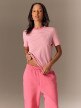 Obrazek dla: 4F Damski tshirt w paski 4F 4FRSS26TTSHF3702  różowy Różowy