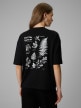 mini: Damski t-shirt z nadrukiem 4F 4FRSS26TTSHF3704 - czarny (2)