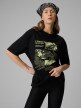 Obrazek dla: 4F Damski tshirt z nadrukiem 4F 4FRSS26TTSHF3705  czarny Czarny