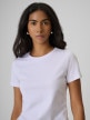 mini: Damski t-shirt bez nadruku 4F 4FRSS26TTSHF3795 - biały (3)