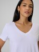 mini: Damski t-shirt bez nadruku 4F 4FRSS26TTSHF3796 - biały (3)