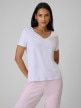 mini: Damski t-shirt bez nadruku 4F 4FRSS26TTSHF3796 - biały (1)