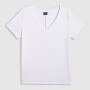 mini: Damski t-shirt bez nadruku 4F 4FRSS26TTSHF3796 - biały (5)