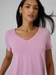 mini: Damski t-shirt bez nadruku 4F 4FRSS26TTSHF3796 - różowy (3)