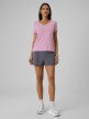 mini: Damski t-shirt bez nadruku 4F 4FRSS26TTSHF3796 - różowy (2)