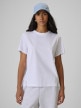 mini: Damski t-shirt bez nadruku 4F 4FRSS26TTSHF3797 - biały (1)