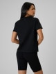 mini: Damski t-shirt bez nadruku 4F 4FRSS26TTSHF3797 - czarny (4)