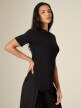 mini: Damski t-shirt bez nadruku 4F 4FRSS26TTSHF3846 - czarny (3)