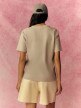 mini: Damski t-shirt z nadrukiem 4F 4FRSS26TTSHF3848 - beżowy (6)