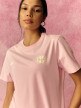 mini: Damski t-shirt z nadrukiem 4F 4FRSS26TTSHF3849 - różowy (3)