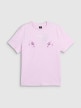 mini: Damski t-shirt z nadrukiem 4F 4FRSS26TTSHF3882 - różowy (1)