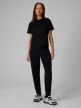 mini: Damski t-shirt bez nadruku 4F 4FRSS26TTSHF3985 - czarny (5)