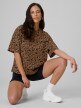 mini: Damski t-shirt z nadrukiem 4F 4FRSS26TTSHF4024 - brązowy (2)