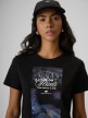 mini: Damski t-shirt  z nadrukiem 4F 4FRSS26TTSHF4225 - czarny (3)