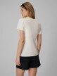 mini: Damski t-shirt z nadrukiem 4F 4FRSS26TTSHF4422 - kremowy (4)