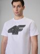 mini: Męski t-shirt z nadrukiem 4F 4FRSS26TTSHM3805 - biały (3)