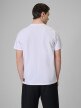 mini: Męski t-shirt z nadrukiem 4F 4FRSS26TTSHM3805 - biały (4)