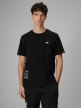  4F Męski tshirt z nadrukiem 4F 4FRSS26TTSHM3814  czarny Czarny