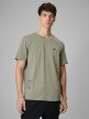  4F Męski tshirt z nadrukiem 4F 4FRSS26TTSHM3814  oliwkowy Oliwkowy