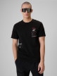 mini: Męski t-shirt z nadrukiem 4F 4FRSS26TTSHM3872 - czarny (1)