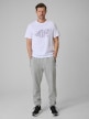 mini: Męski t-shirt z nadrukiem 4F 4FRSS26TTSHM3989 - biały (5)