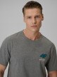 mini: Męski t-shirt z nadrukiem 4F 4FRSS26TTSHM3990 - szary (3)