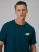 mini: Męski t-shirt z nadrukiem 4F 4FRSS26TTSHM3990 - turkusowy (3)