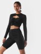mini: Damski longsleeve crop-top 4F x Anna Lewandowska 4FSSS23TLONF220 - czarny (2)