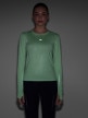 Damski longsleeve do biegania 4F 4FWAW24TFLOF249 - zielony