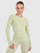 mini: Damski longsleeve do jogi i pilatesu 4F 4FWAW25TFLOF429 - zielony (1)