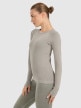 mini: Damski longsleeve do jogi i pilatesu 4F 4FWAW25TFLOF429 - szary (3)