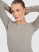 mini: Damski longsleeve do jogi i pilatesu 4F 4FWAW25TFLOF429 - szary (4)