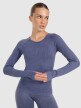  4F Damski longsleeve do jogi i pilatesu 4F 4FWAW25TFLOF429  granatowy Granatowy