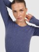 mini: Damski longsleeve do jogi i pilatesu 4F 4FWAW25TFLOF429 - granatowy (4)